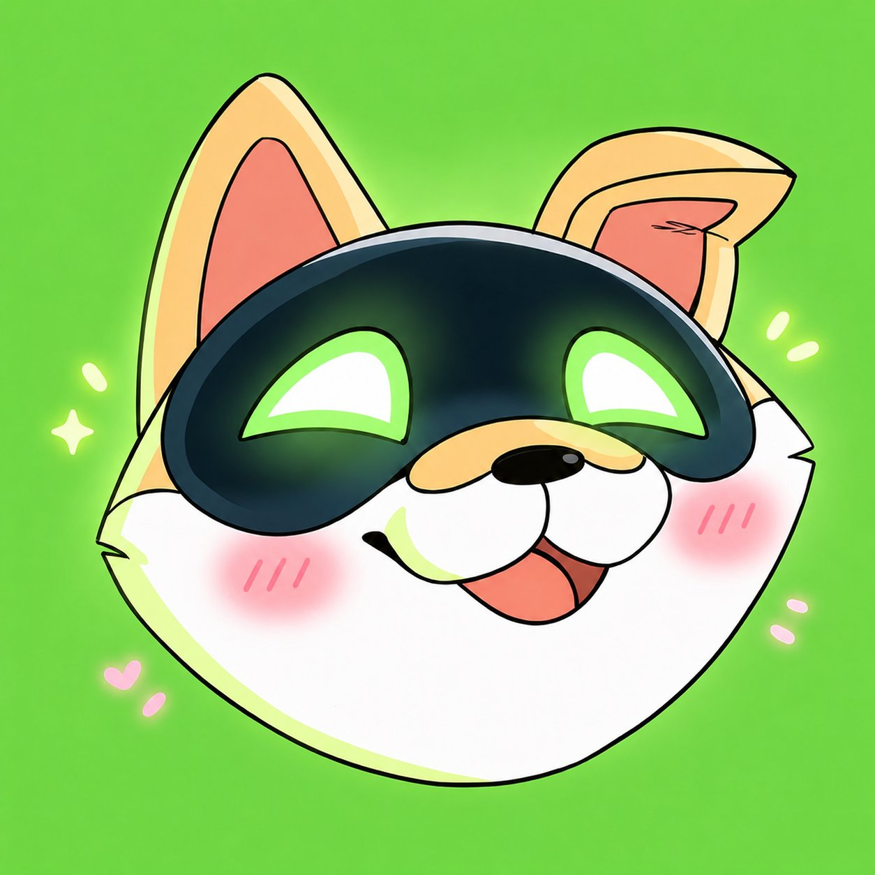 $CUTE masked shiba mascot meme